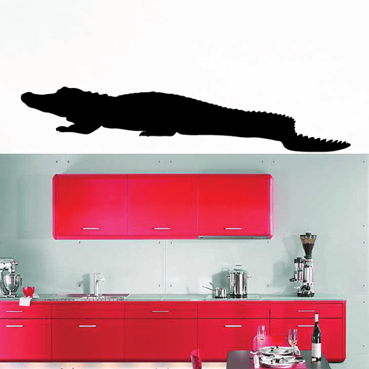 Image of Resting Alligator Decal Silhouette