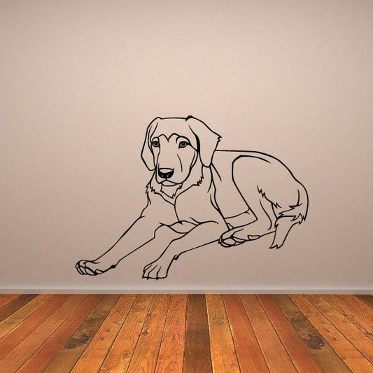 Image of Resting Dog Outline Decal