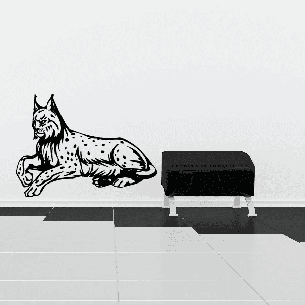 Image of Resting Lynx Decal