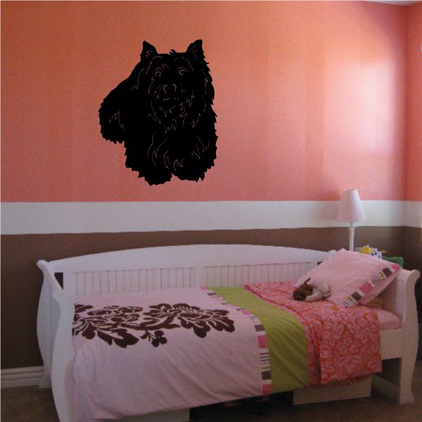 Black resting West Highland White Terrier wall decal