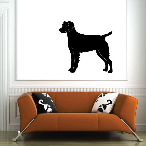 Black retriever silhouette wall decal