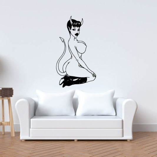 Image of Retro Devil Girl Decal