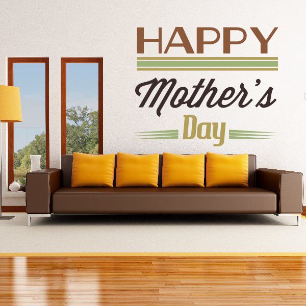 Image of Retro Happy Mother's Day Decal