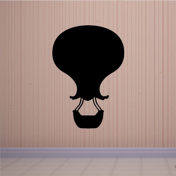 Hot air balloon decal, black silhouette
