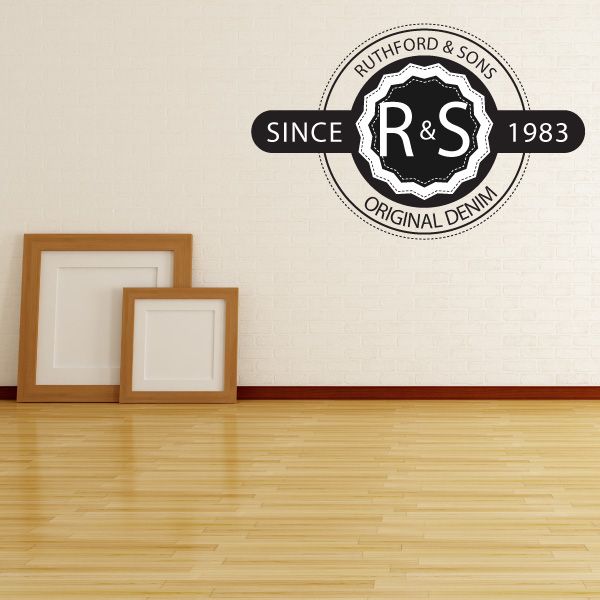 Image of Retrobadge Wall Decal - Vinyl Decal - Car Decal - Id034 - Customize Me