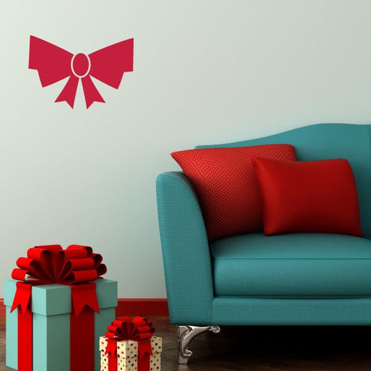 Image of Ribbon Christmas Wall Decal - Vinyl Decal - Car Decal - Id018