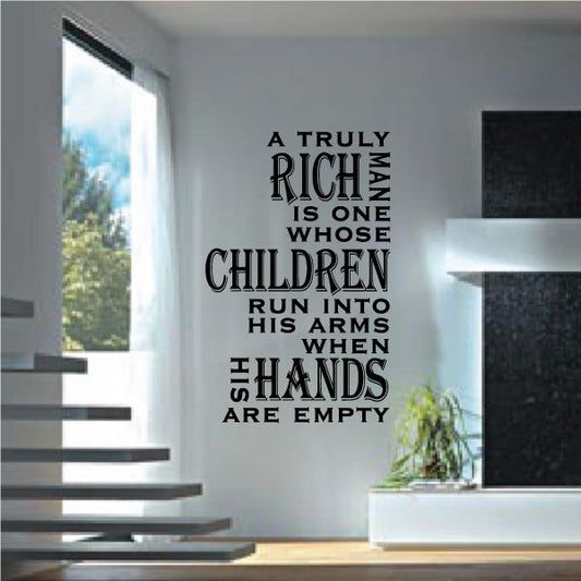 Image of Rich Man Quote Decal