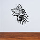 Wasp decal with stylized black-and-white wasp, detailed wings and stripes