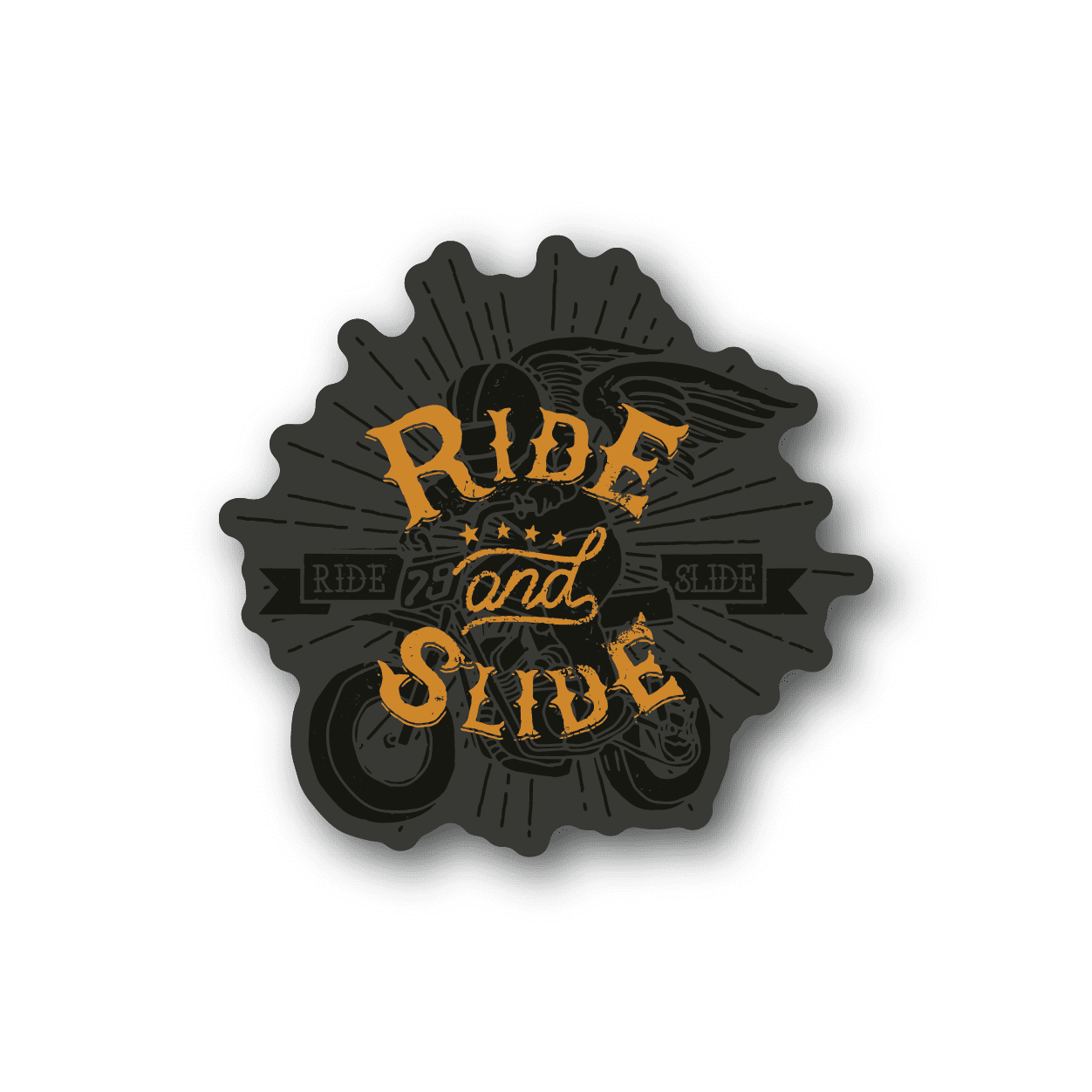 Image of Ride and Slide Motorcycle Sticker