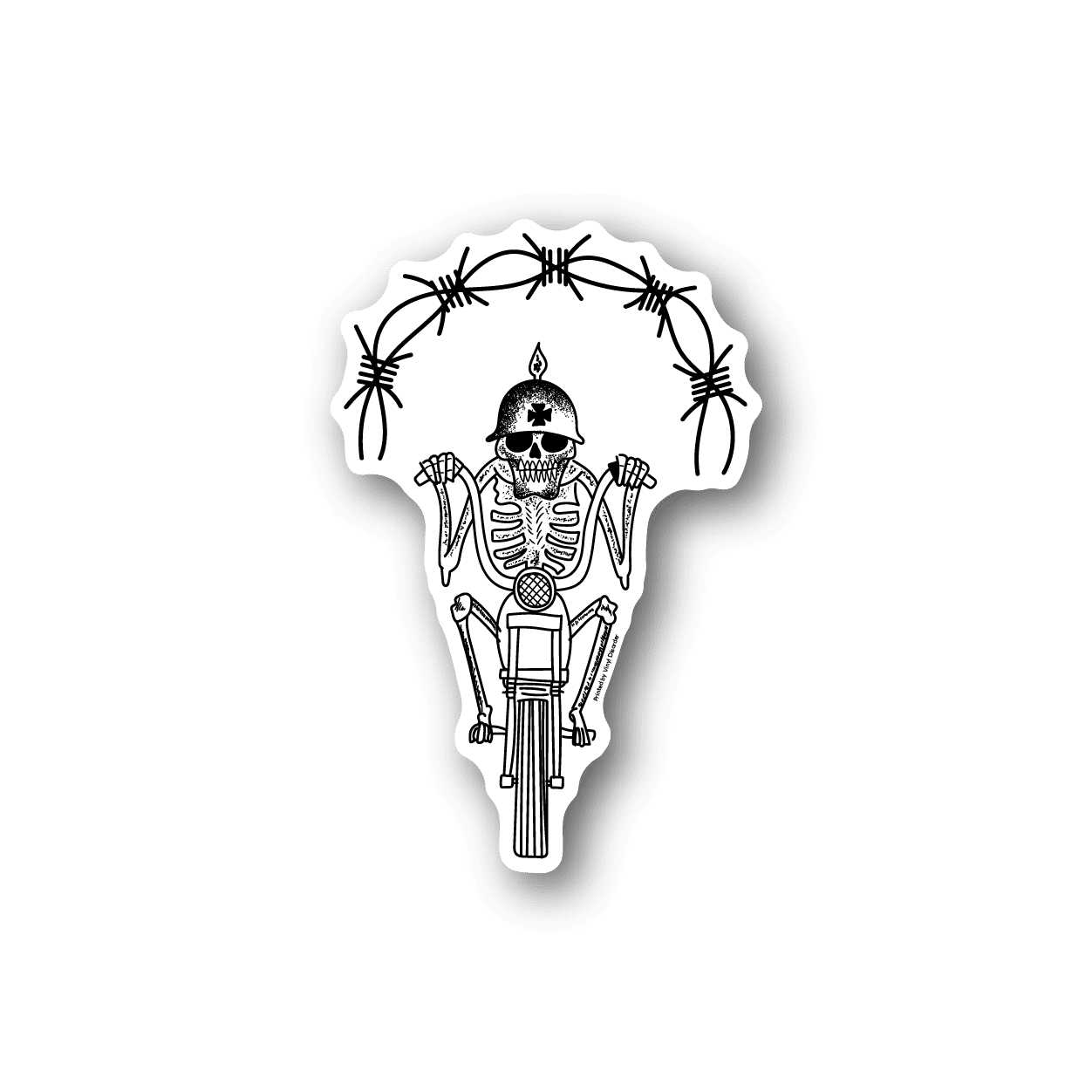 Image of Ride Dead Skeleton Motorcycle Sticker