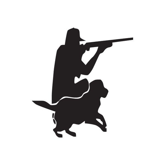 Image of Rifle Dog Ducks Wall Decal - Vinyl Decal - Car Decal - DC0008