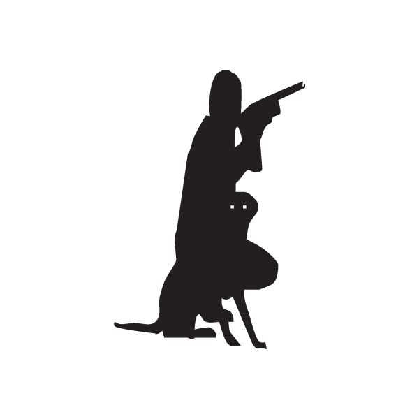 Image of Rifle Dog Ducks Wall Decal - Vinyl Decal - Car Decal - DC0009