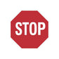 Stop sign wall decal vinyl sticker, red octagon with white STOP text