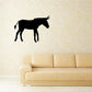Black roaming donkey wall decal silhouette