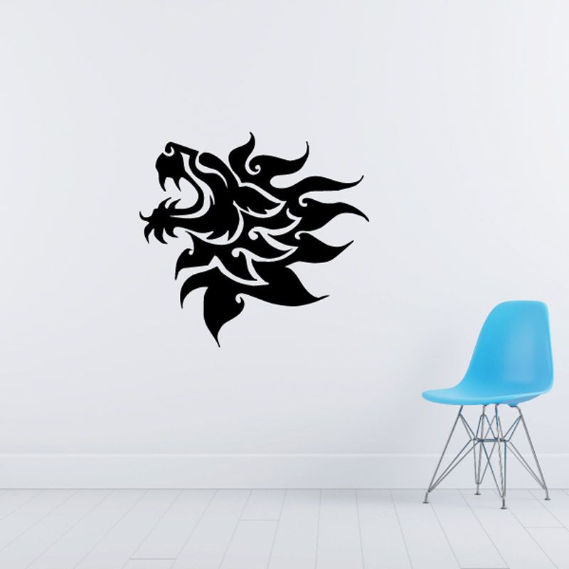 Image of Roaring Fire Mane Lion Decal