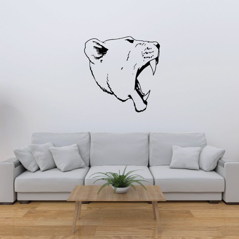 Image of Roaring Lioness Head Decal