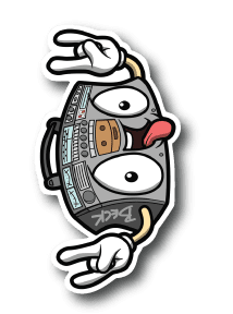 Rocco Happy Vinyl Sticker