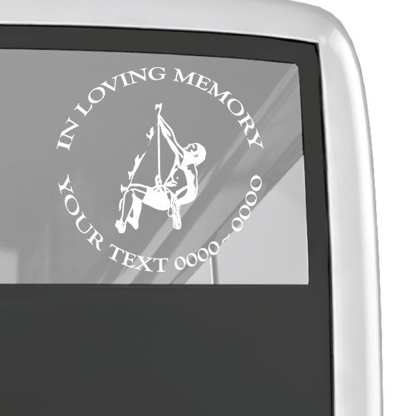 Image of Rock Climber Custom In Loving Memory Decal