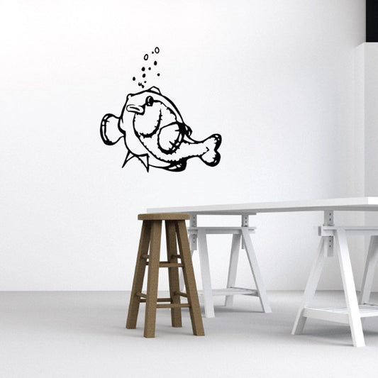 Image of Rock Fish and Bubbles Decal