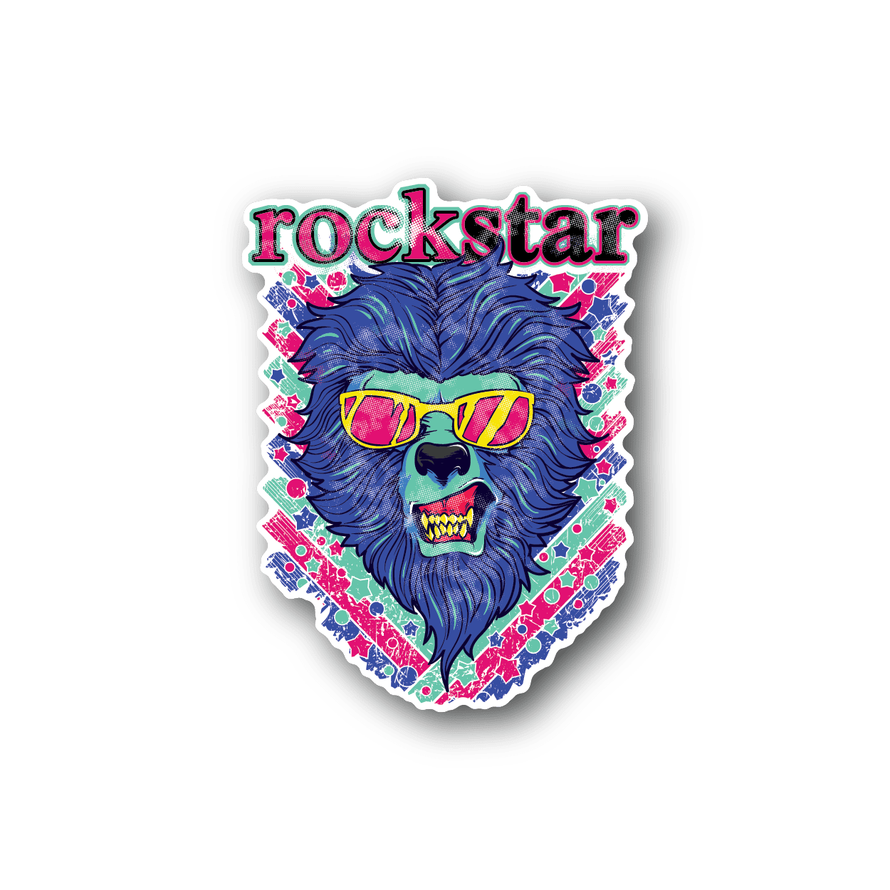 Image of Rock Star Lion Sticker