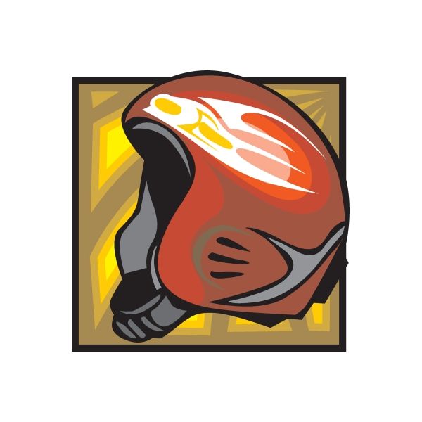 Image of Roller Derby Red Helmet Sticker