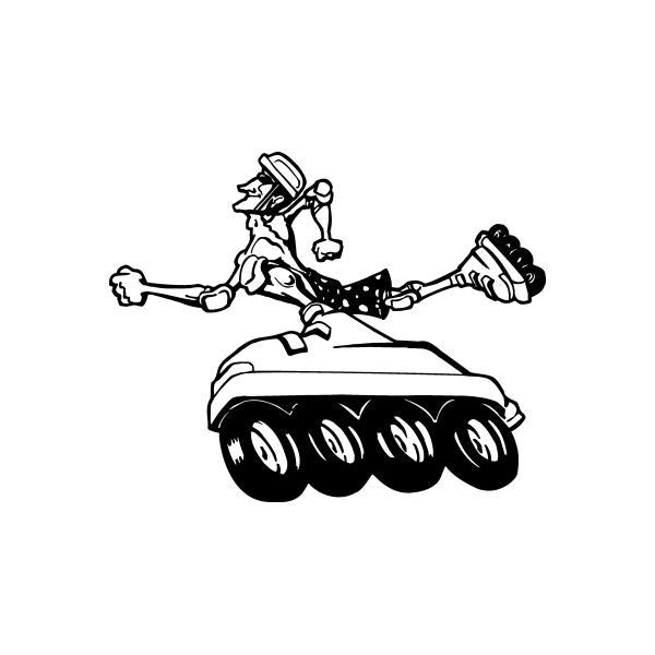 Rollerblading Cartoon Decal