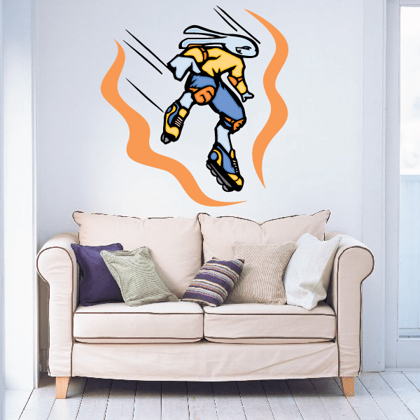 Image of Rollerblading Wall Decal - Vinyl Sticker - Car Sticker - Die Cut Sticker - CDSCOLOR001