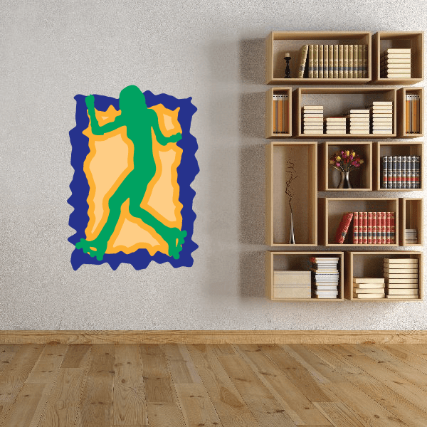 Image of Rollerblading Wall Decal - Vinyl Sticker - Car Sticker - Die Cut Sticker - CDSCOLOR014