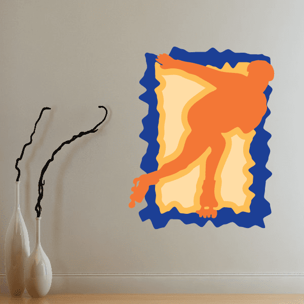 Image of Rollerblading Wall Decal - Vinyl Sticker - Car Sticker - Die Cut Sticker - CDSCOLOR016