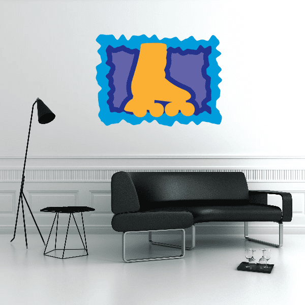 Image of Rollerblading Wall Decal - Vinyl Sticker - Car Sticker - Die Cut Sticker - CDSCOLOR020