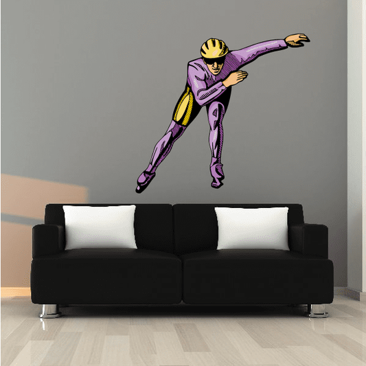 Image of Rollerblading Wall Decal - Vinyl Sticker - Car Sticker - Die Cut Sticker - CDSCOLOR023