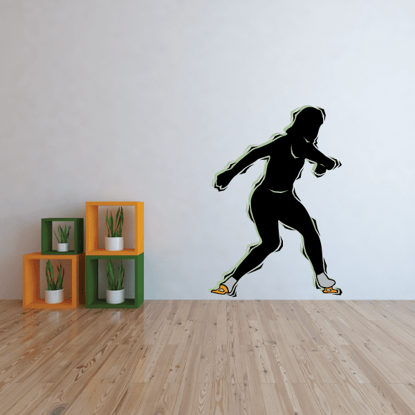 Image of Rollerblading Wall Decal - Vinyl Sticker - Car Sticker - Die Cut Sticker - CDSCOLOR031
