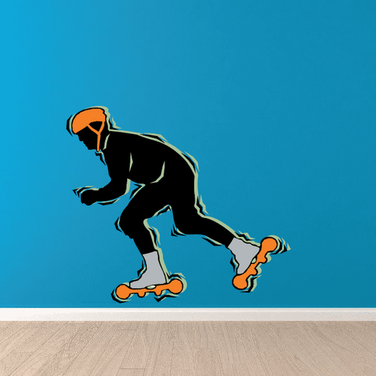 Image of Rollerblading Wall Decal - Vinyl Sticker - Car Sticker - Die Cut Sticker - CDSCOLOR032