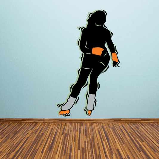 Image of Rollerblading Wall Decal - Vinyl Sticker - Car Sticker - Die Cut Sticker - CDSCOLOR035