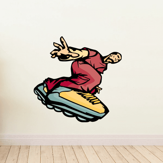 Image of Rollerblading Wall Decal - Vinyl Sticker - Car Sticker - Die Cut Sticker - CDSCOLOR037