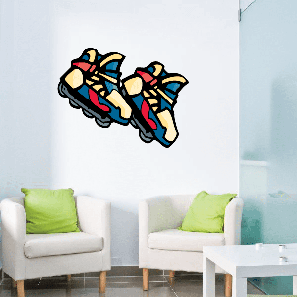 Image of Rollerblading Wall Decal - Vinyl Sticker - Car Sticker - Die Cut Sticker - CDSCOLOR039
