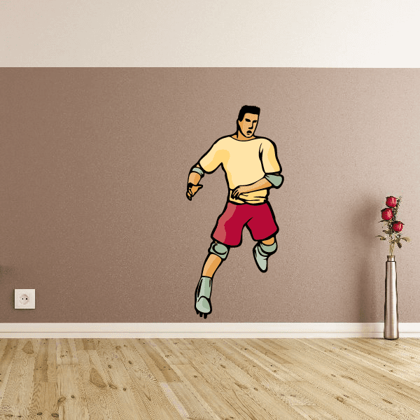 Image of Rollerblading Wall Decal - Vinyl Sticker - Car Sticker - Die Cut Sticker - CDSCOLOR042