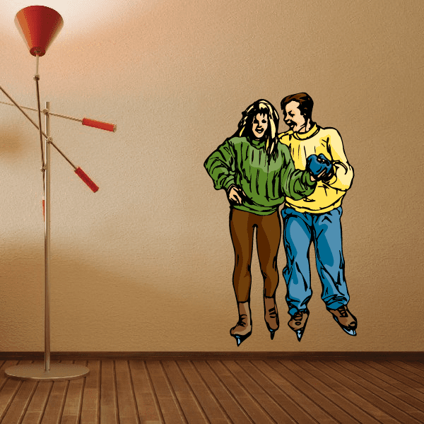 Image of Rollerblading Wall Decal - Vinyl Sticker - Car Sticker - Die Cut Sticker - CDSCOLOR052
