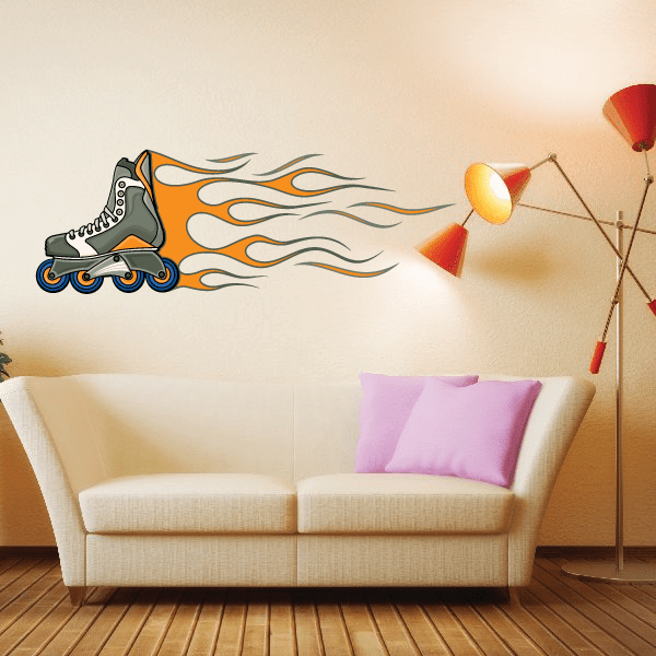 Image of Rollerblading Wall Decal - Vinyl Sticker - Car Sticker - Die Cut Sticker - CDSCOLOR053