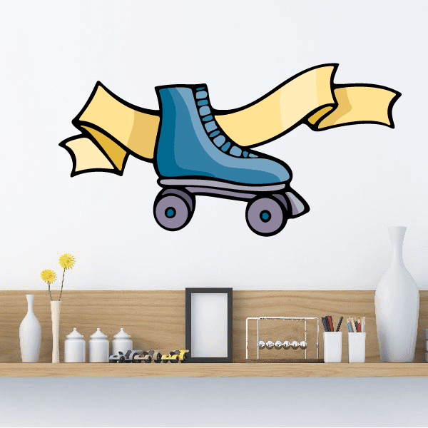 Image of Rollerblading Wall Decal - Vinyl Sticker - Car Sticker - Die Cut Sticker - CDSCOLOR054