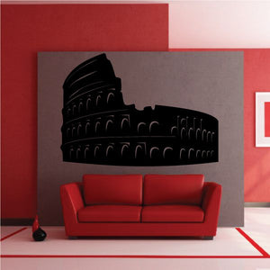 Roman Colosseum wall decal, black amphitheatre silhouette