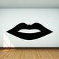 Black lips wall decal with centered cutout