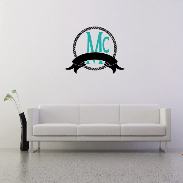 Image of Rope Monogram Sticker