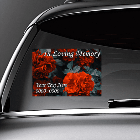 Image of Rose Bush In Loving Memory Custom Sticker