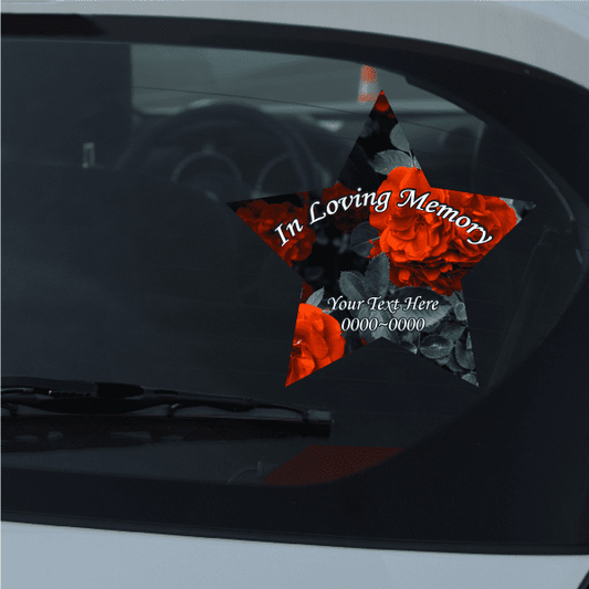 Image of Rose Bush In Loving Memory Custom Sticker