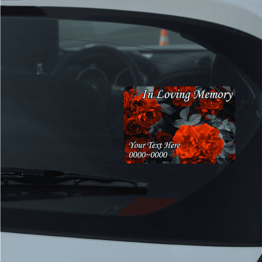 Image of Rose Bush In Loving Memory Custom Sticker