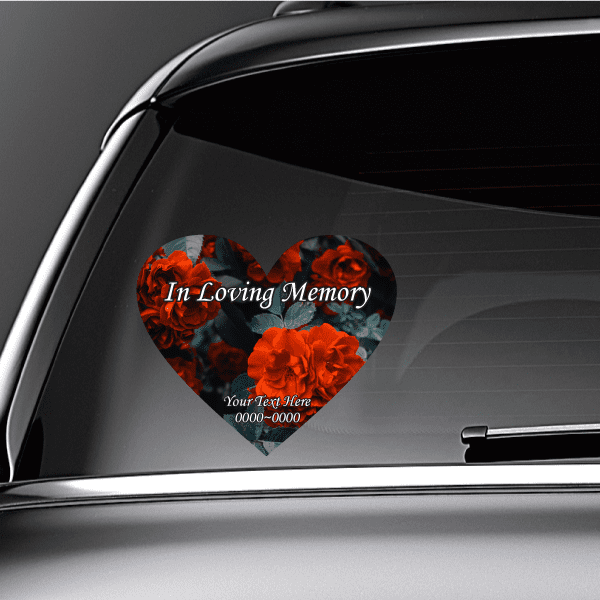 Image of Rose Bush In Loving Memory Custom Sticker