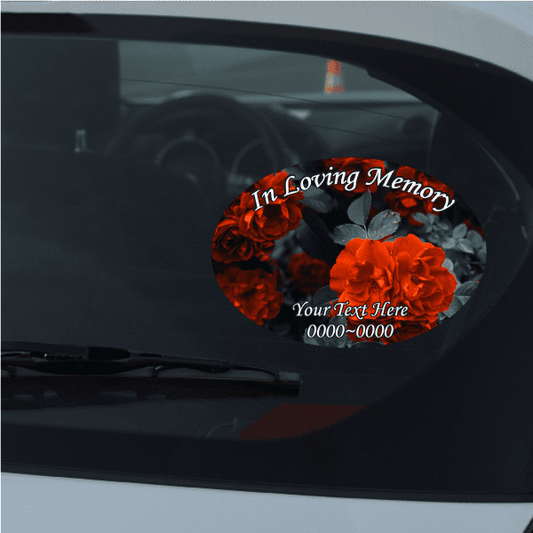 Image of Rose Bush In Loving Memory Custom Sticker