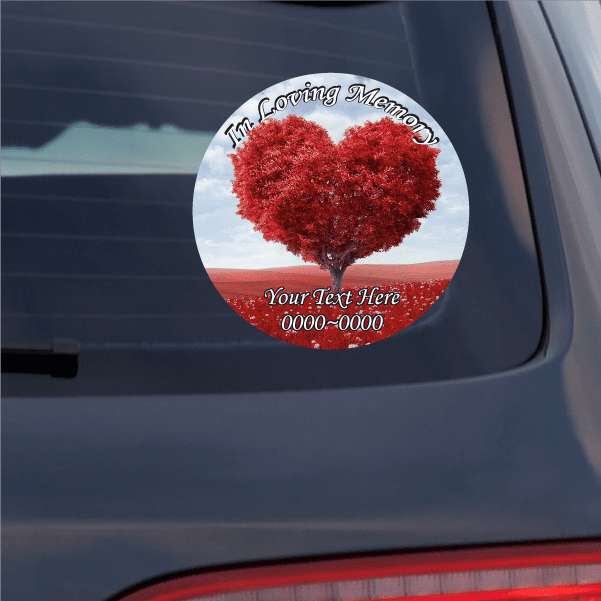 Image of Rose Tree In Loving Memory Custom Sticker