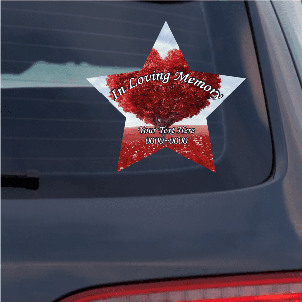 Image of Rose Tree In Loving Memory Custom Sticker